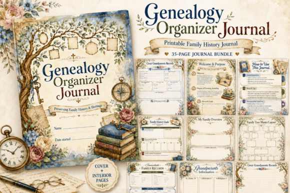 Download Genealogy Organizer Journal - Premium Resources