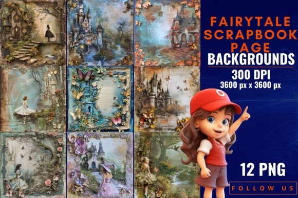 Download Fairytale Scrapbook Page Backgrounds - Scrapbook page Collection