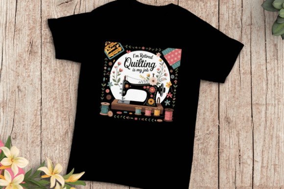Download Retired Quilter's Life T-Shirt Design - Premium Bundle