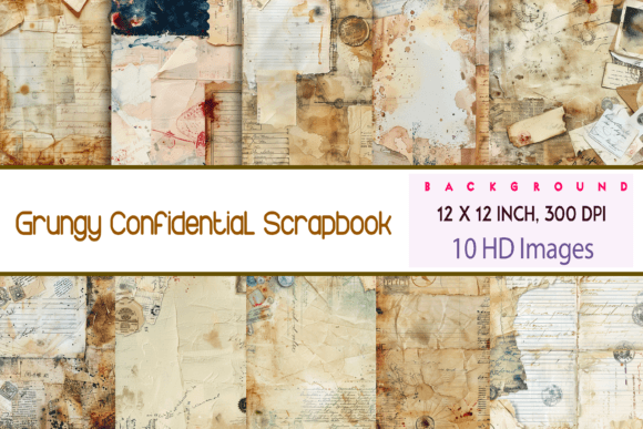 Download Grungy Confidential Scrapbook Page - Scrapbook page Collection