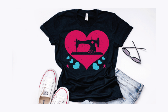 Download Quilter Sewing Heart Design - Quilter Collection