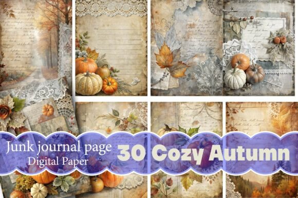 Download Cozy Autumn Junk Journal Kit - Premium Resources