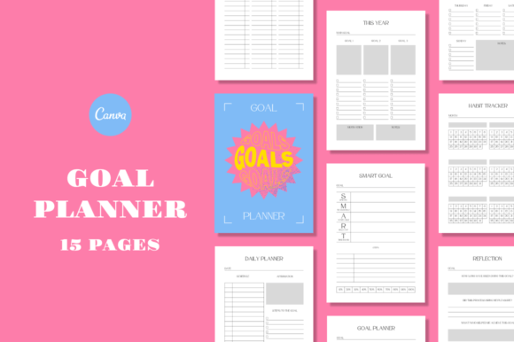 Download Goal Planner Printable Goal Tracker - Premium Bundle