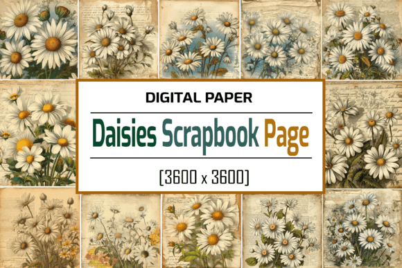 Download Daisies Scrapbook Page - Scrapbook page Collection
