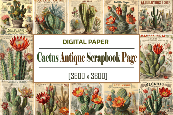 Download Cactus Antique Scrapbook Page - Scrapbook page Collection